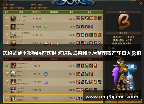 法塔武赛季报销提前伤退 对球队阵容和季后赛前景产生重大影响 法塔武赛季报销提前伤退 对球队阵容和季后赛前景产生重大影响