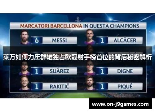 莱万如何力压群雄独占欧冠射手榜首位的背后秘密解析